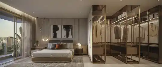 PARK AVENUE Ibirapuera — 240 m² — suíte, perspectiva ilustrada