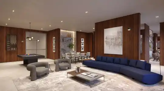 Casa Nacional Brooklin — Perspectiva ilustrada — Salão de jogos adulto