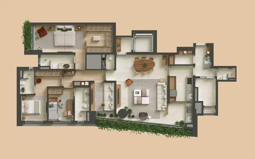 TESS Brooklin — — 170 m², opção 3 (fonte secundária) — acervo, confirmar com a incorporadora