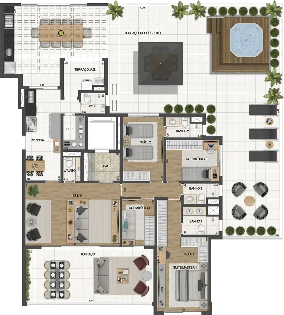 LE JARDIN Ibirapuera — 304 m² — garden, final 2
