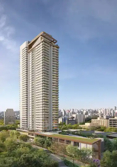 Lindenberg Alto das Nações — Perspectiva ilustrada — Fachada completa da torre