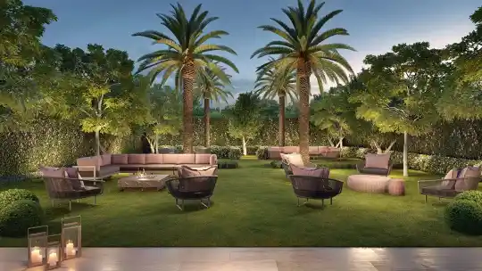 GRAND VITRALI Moema — Perspectiva ilustrada — Praça e lounge