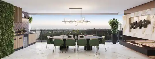 HAUTE Brooklin by Ez — 185 m² — terraço, perspectiva ilustrada