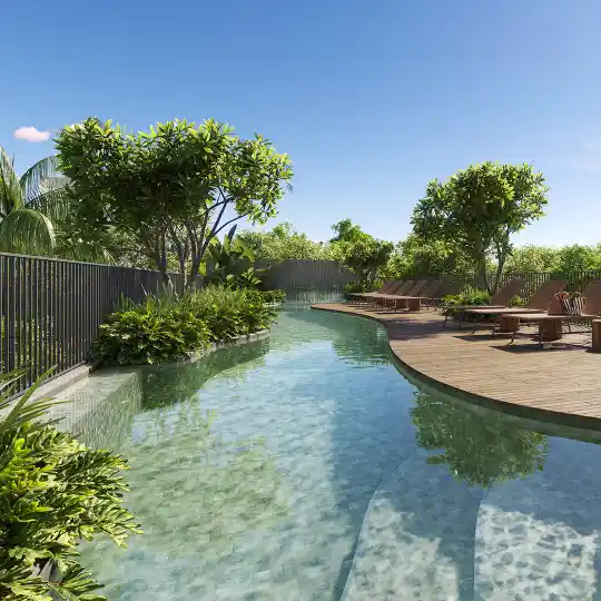 TESS Brooklin — Perspectiva ilustrada — Piscina externa