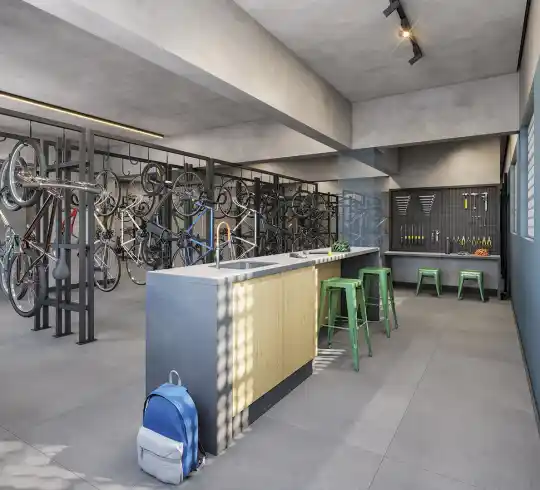 HAUTE Brooklin by Ez — Perspectiva ilustrada — Bicicletário