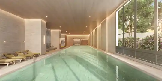 GRAND VITRALI Moema — Perspectiva ilustrada — Piscina coberta
