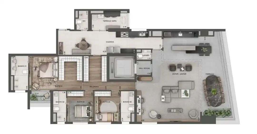 Lindenberg Alto das Nações — antiga — variante ampla com sala ampliada — acervo, confirmar com a incorporadora