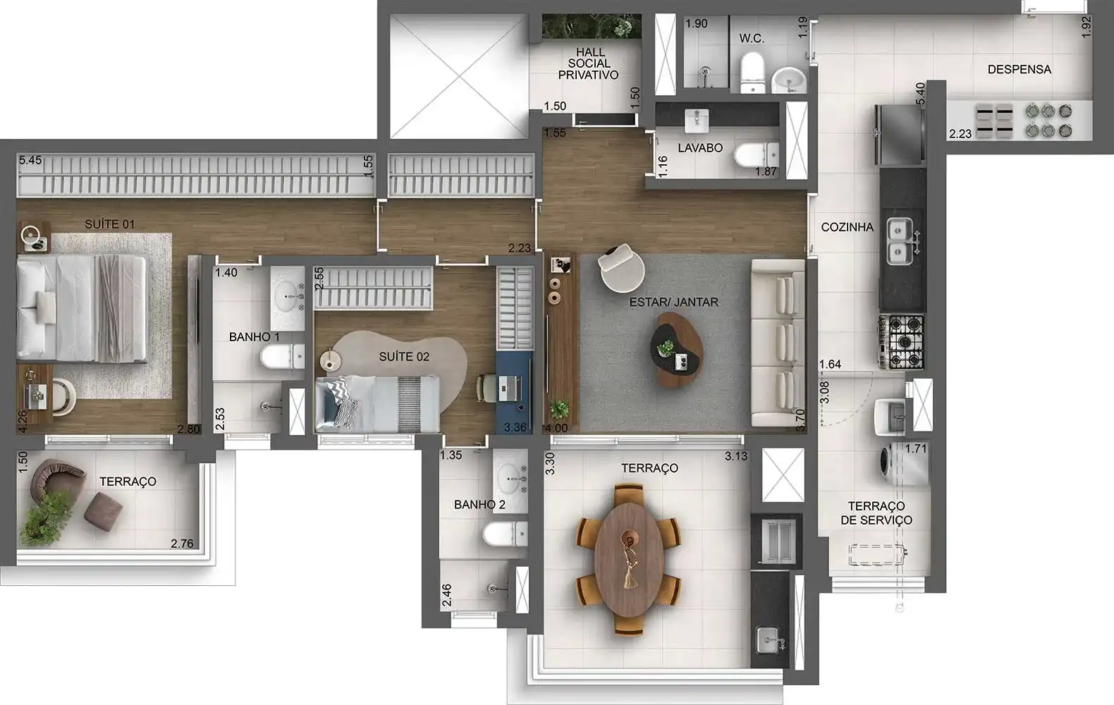 Casa Nacional Brooklin — 114 m² — padrão, 2 suítes