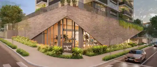 Agami Park Residences — Perspectiva ilustrada — Embasamento