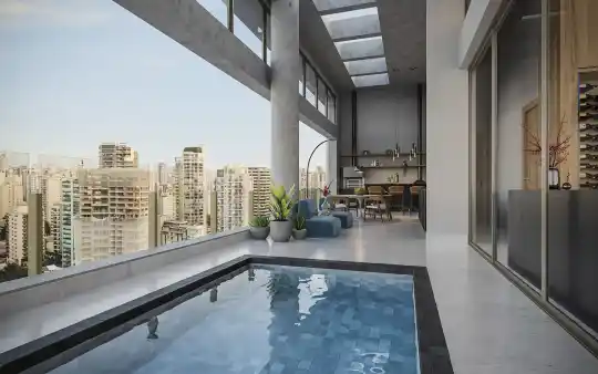 PARK AVENUE Ibirapuera — 387 m² — terraço, perspectiva ilustrada