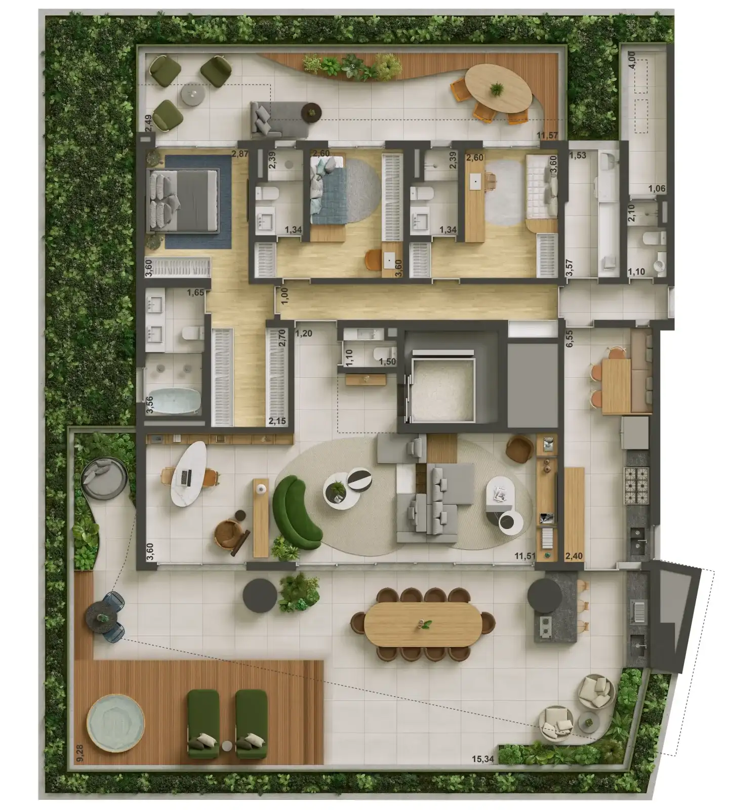 ISA Brooklin — garden — 302 m² (fonte secundária) — acervo, confirmar com a incorporadora
