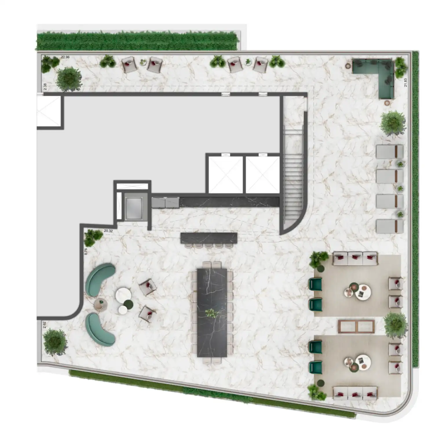 Saffire by Elie Saab — 868 m² — duplex, pavimento superior