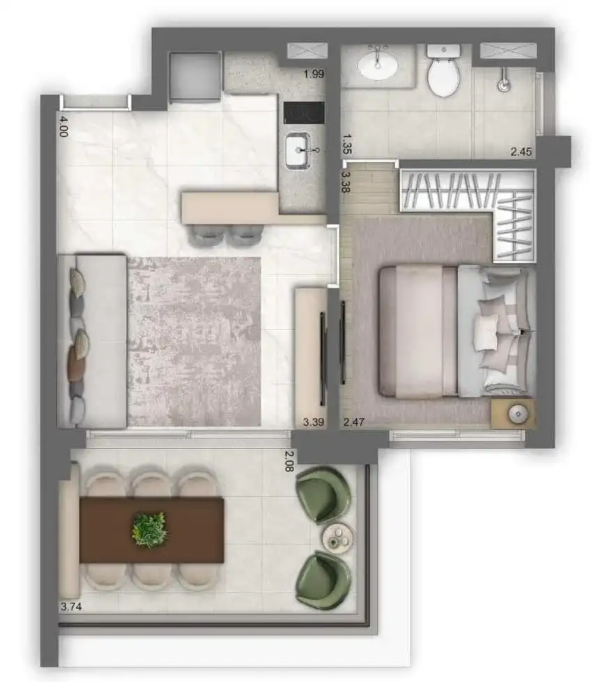 GRAND VITRALI Moema — studio residencial — 41 m² (fonte secundária; não republicada na página oficial atual) — acervo, confirmar com a incorporadora