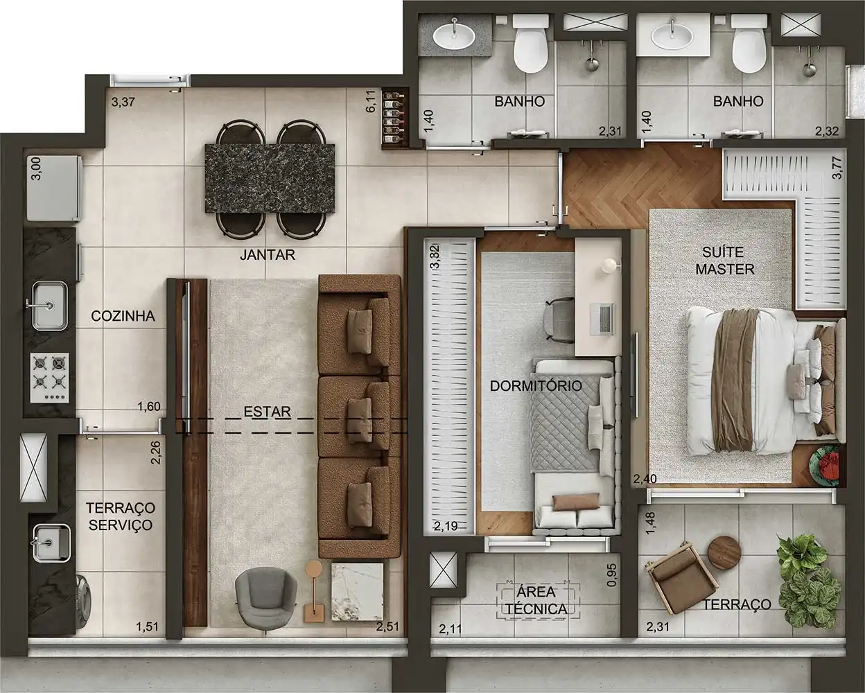 Metropolitan by Lindenberg — — 64 m² — acervo, confirmar com a incorporadora