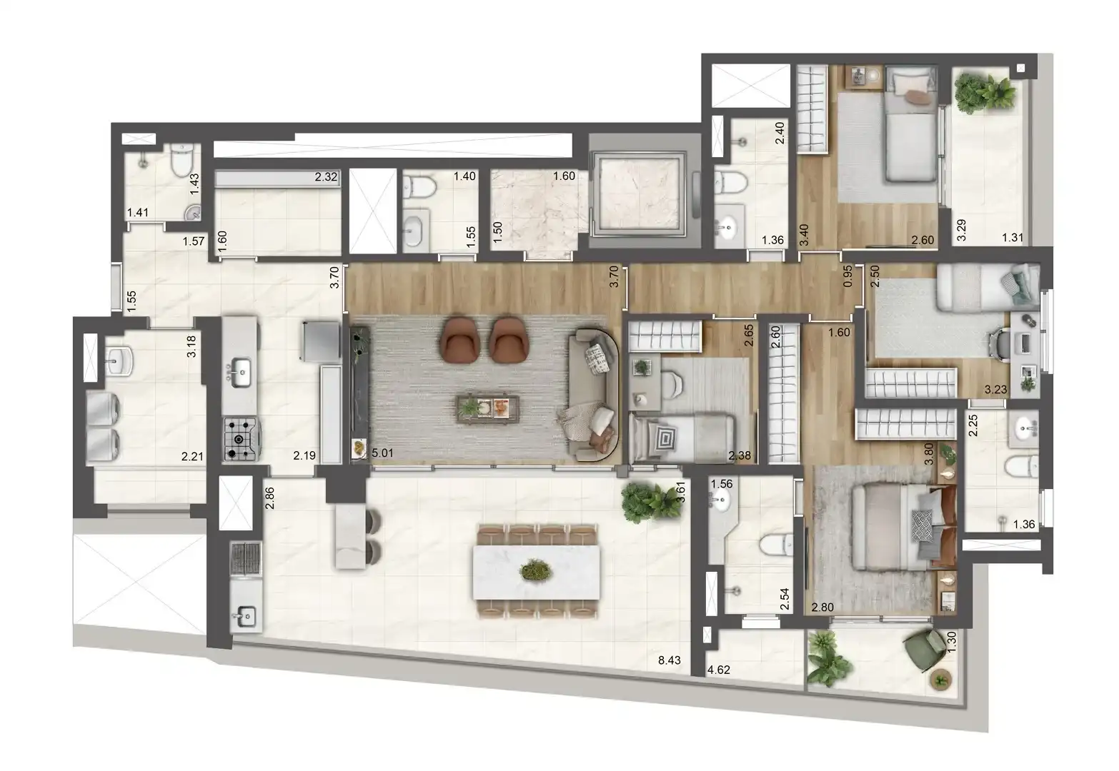 PETRA Brooklin — — 162 m², 4 dormitórios e 2 suítes