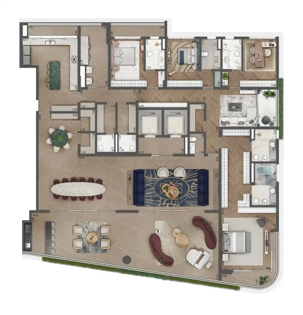 Saffire by Elie Saab — 493 m² — tipo, 4 suítes