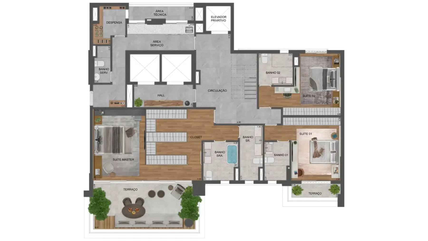 Agami Park Residences — duplex — 420 m², pavimento inferior