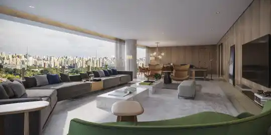 PARK AVENUE Ibirapuera — 298 m² — terraço, perspectiva ilustrada