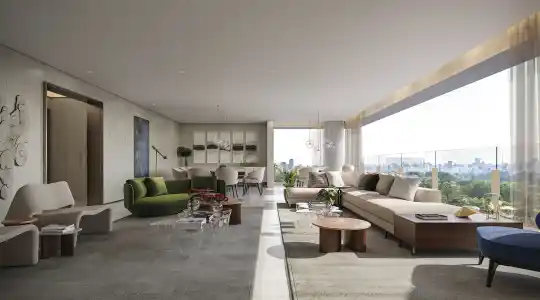 PARK AVENUE Ibirapuera — 240 m² — terraço, perspectiva ilustrada