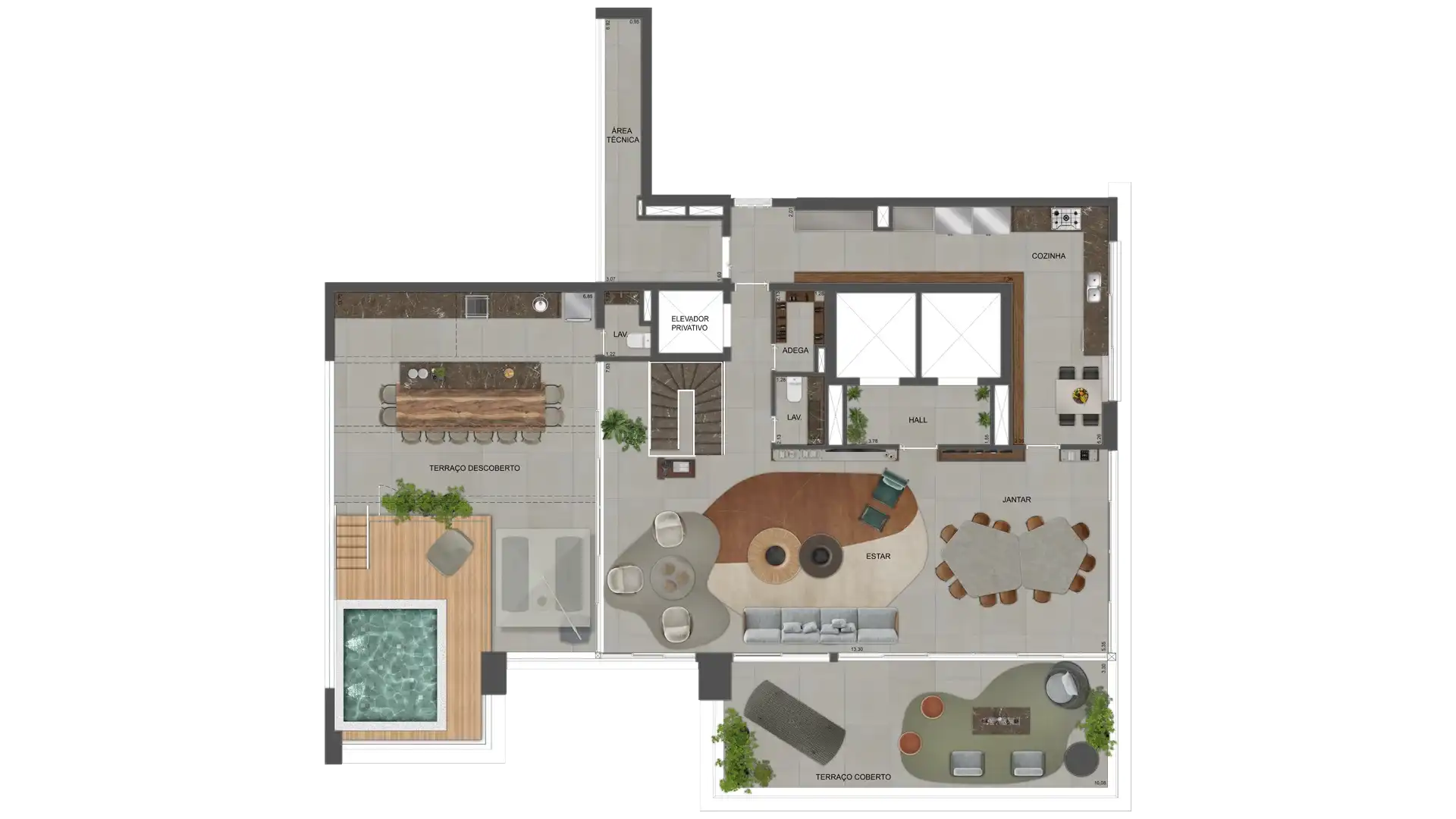 Agami Park Residences — duplex — 571 m², pavimento superior