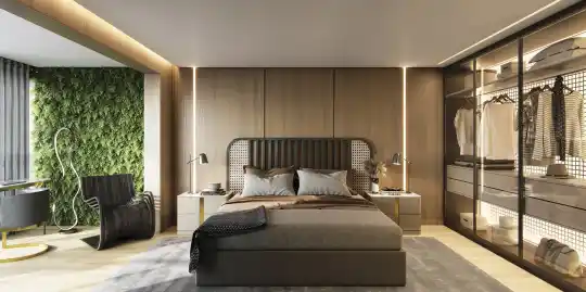 HAUTE Brooklin by Ez — 185 m² — suíte, perspectiva ilustrada