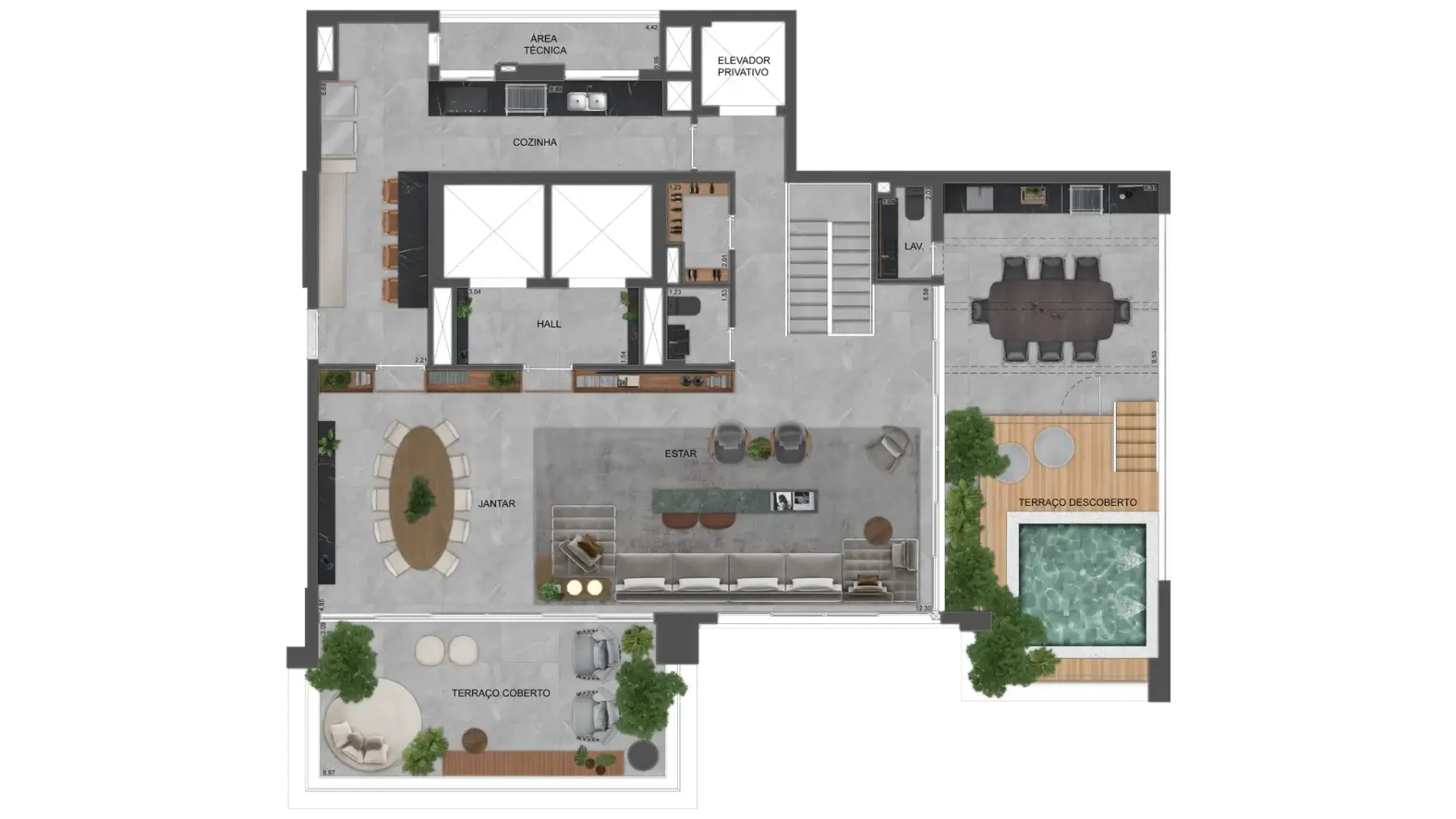 Agami Park Residences — duplex — 420 m², pavimento superior