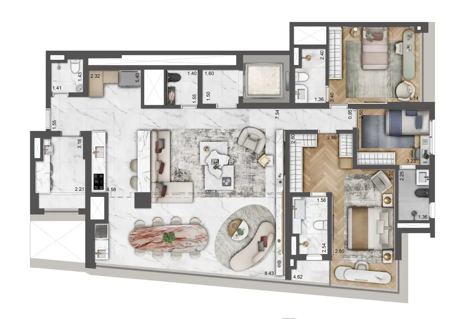 PETRA Brooklin — — 162 m², 3 suítes