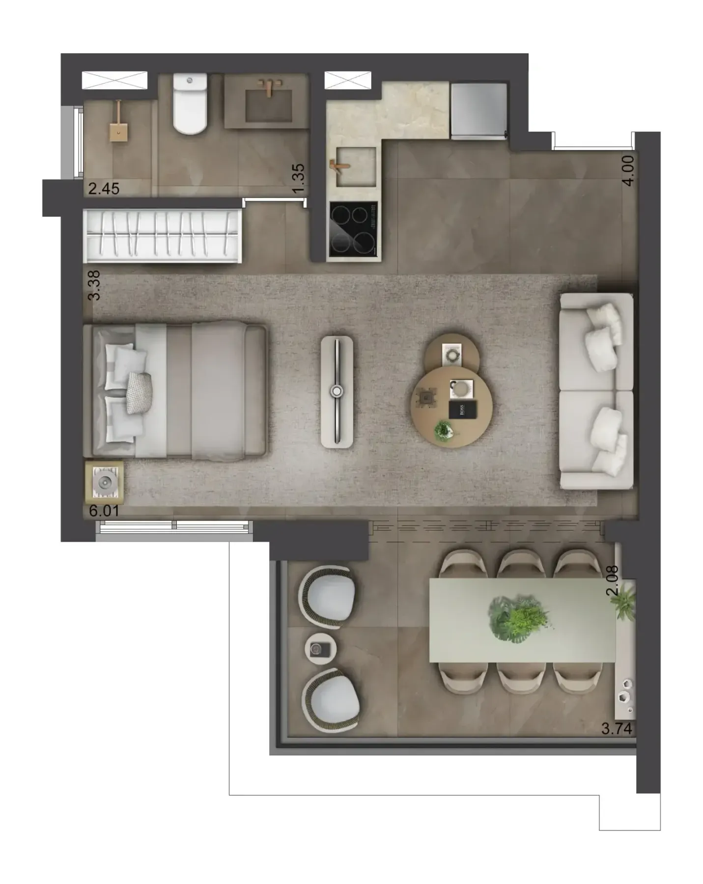 GRAND VITRALI Moema — do decorado — 41 m²
