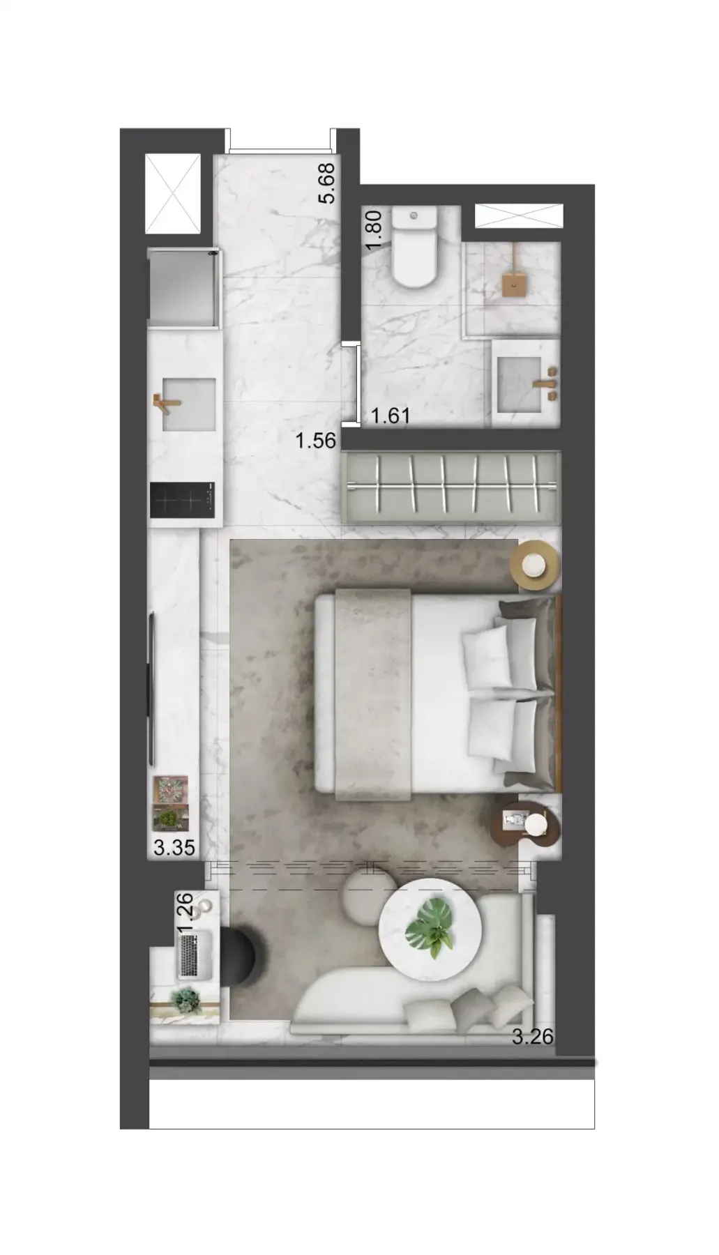 GRAND VITRALI Moema — do decorado — 25 m²