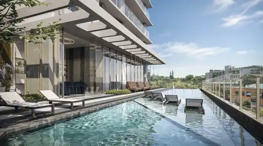 PARK AVENUE Ibirapuera — Perspectiva ilustrada — Deck molhado