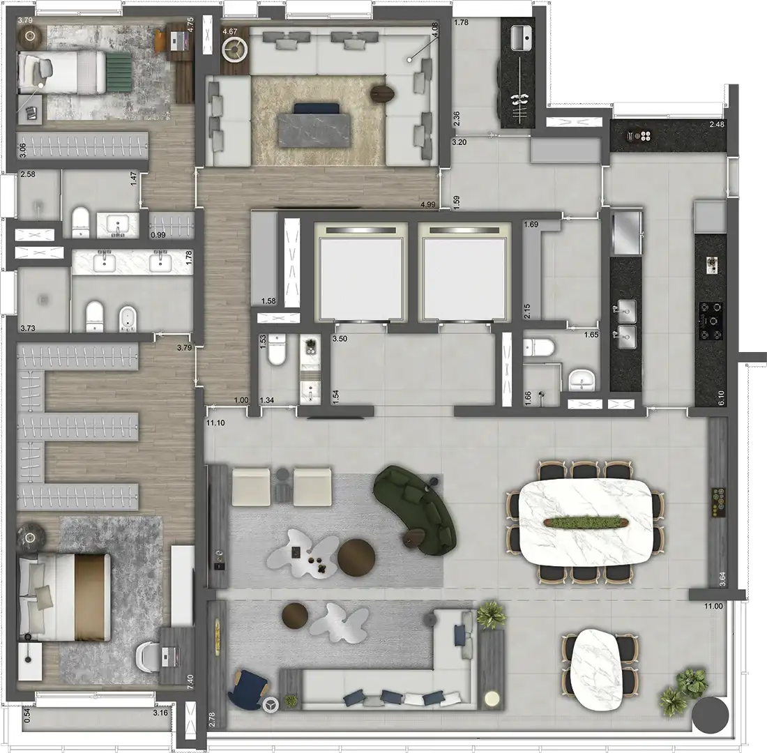 PARK AVENUE Ibirapuera — 240 m² — opção, final 2