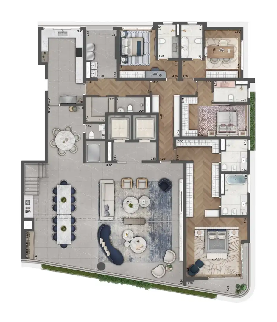 Saffire by Elie Saab — 649 m² — duplex, pavimento inferior