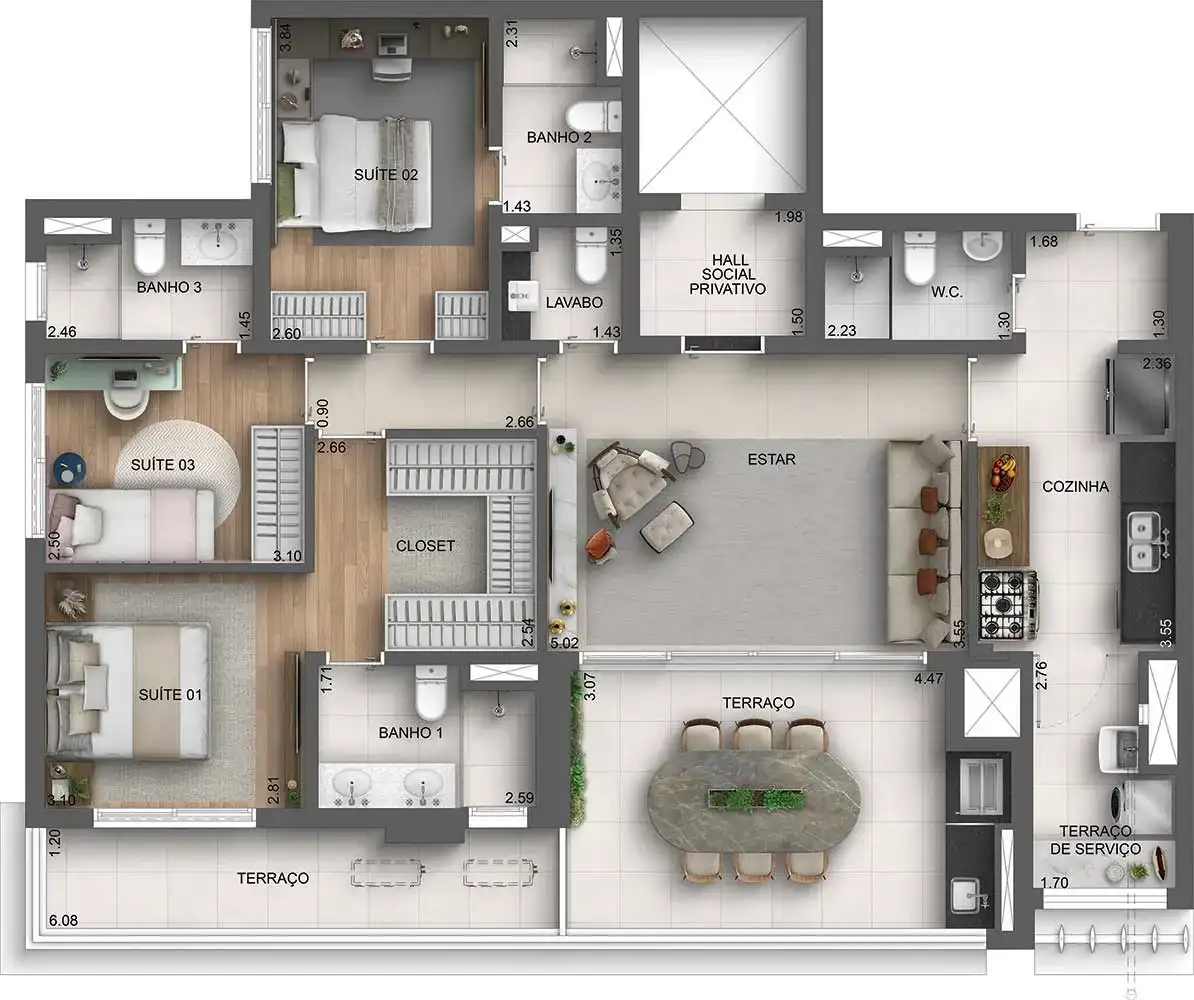 Casa Nacional Brooklin — 136 m² — padrão, 3 suítes
