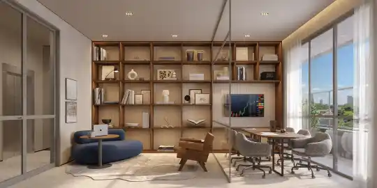 Casa Nacional Brooklin — Perspectiva ilustrada — Coworking