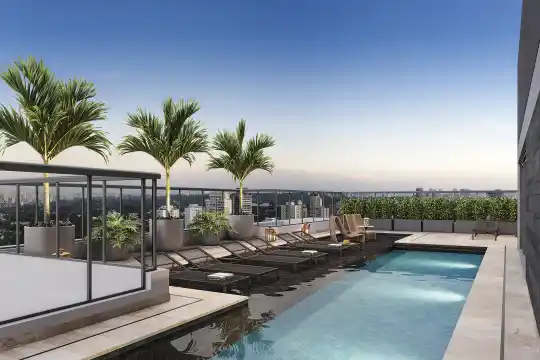 HAUTE Brooklin by Ez — Perspectiva ilustrada — Piscina da cobertura
