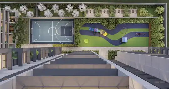 HAUTE Brooklin by Ez — Perspectiva ilustrada — Quadra — vista aérea