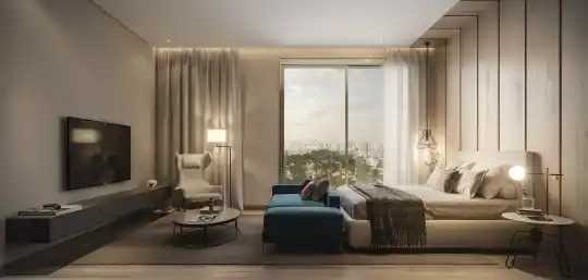PARK AVENUE Ibirapuera — 387 m² — suíte, perspectiva ilustrada