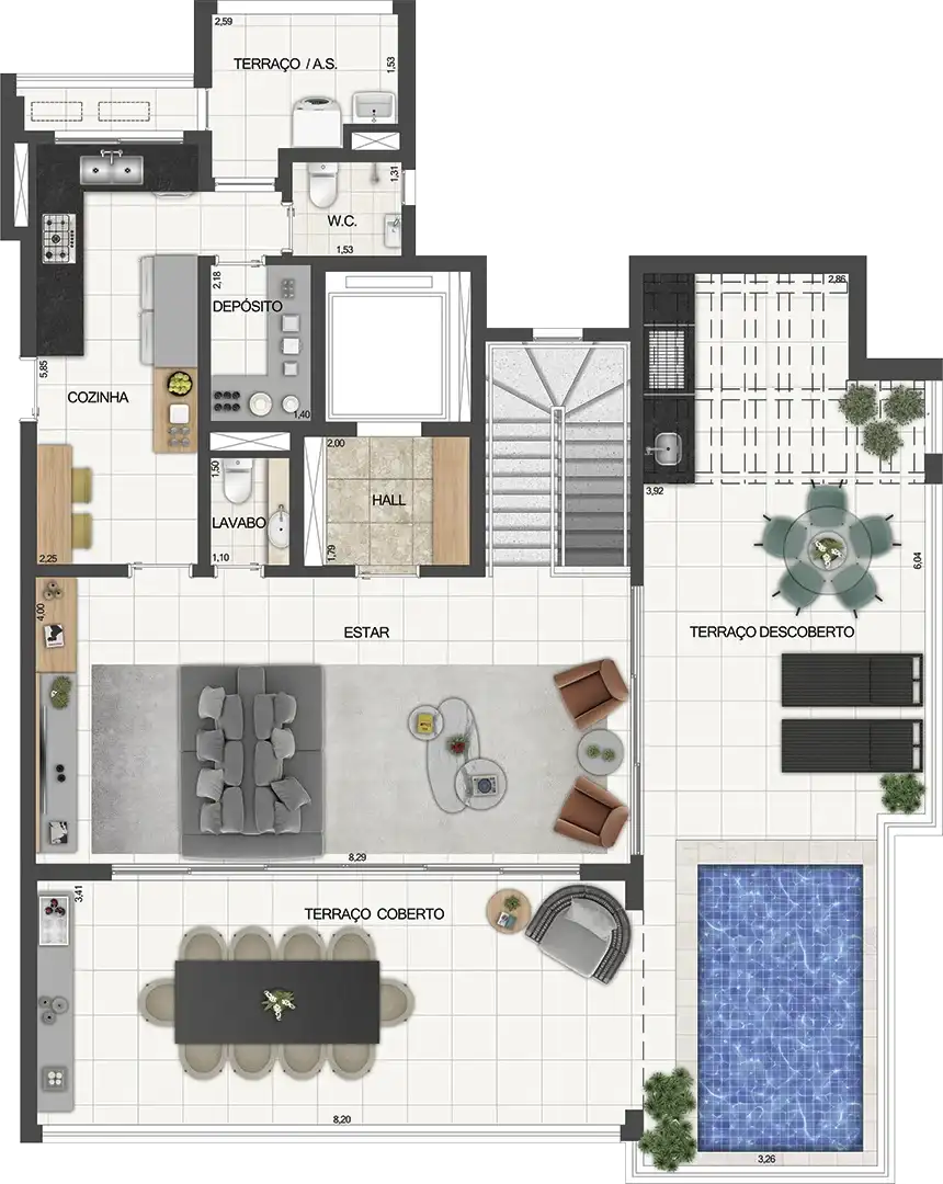 LE JARDIN Ibirapuera — 316 m² — duplex superior, final 2