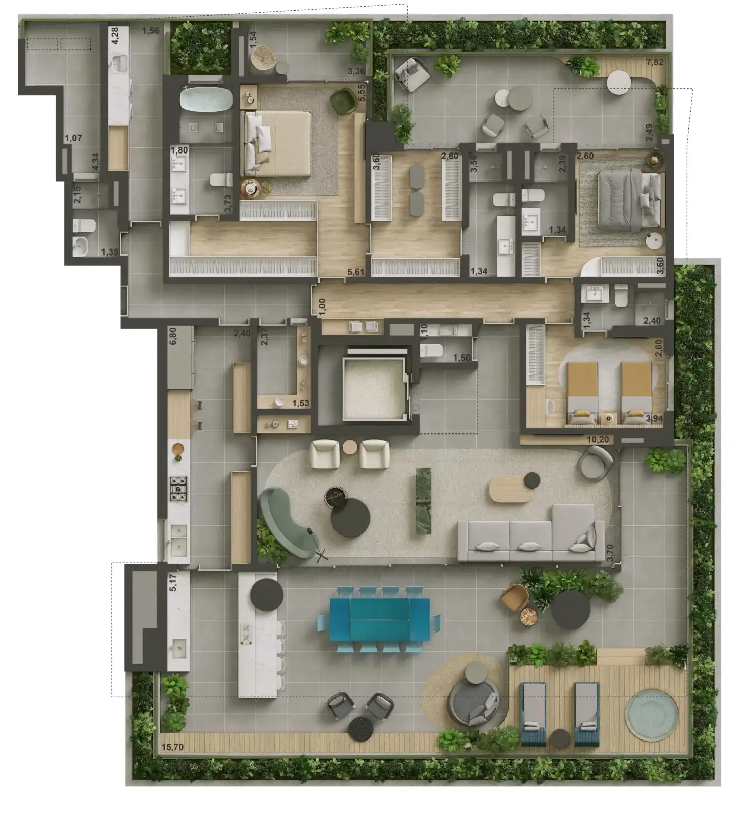 ISA Brooklin — garden — 323 m² (fonte secundária) — acervo, confirmar com a incorporadora