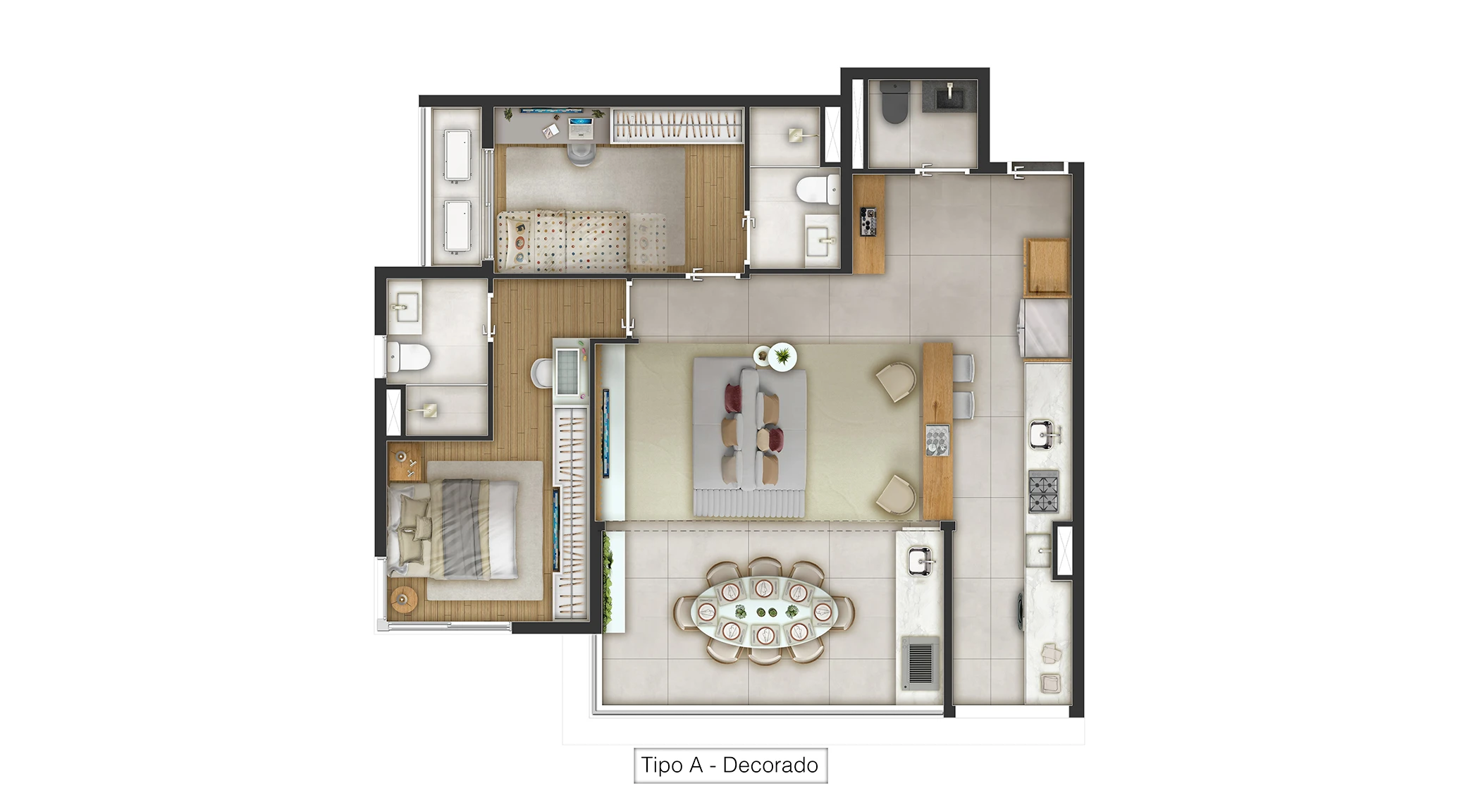 Arch Boa Vista Residence — 2 Suítes | 90 m² - Opção com Sala Ampliada