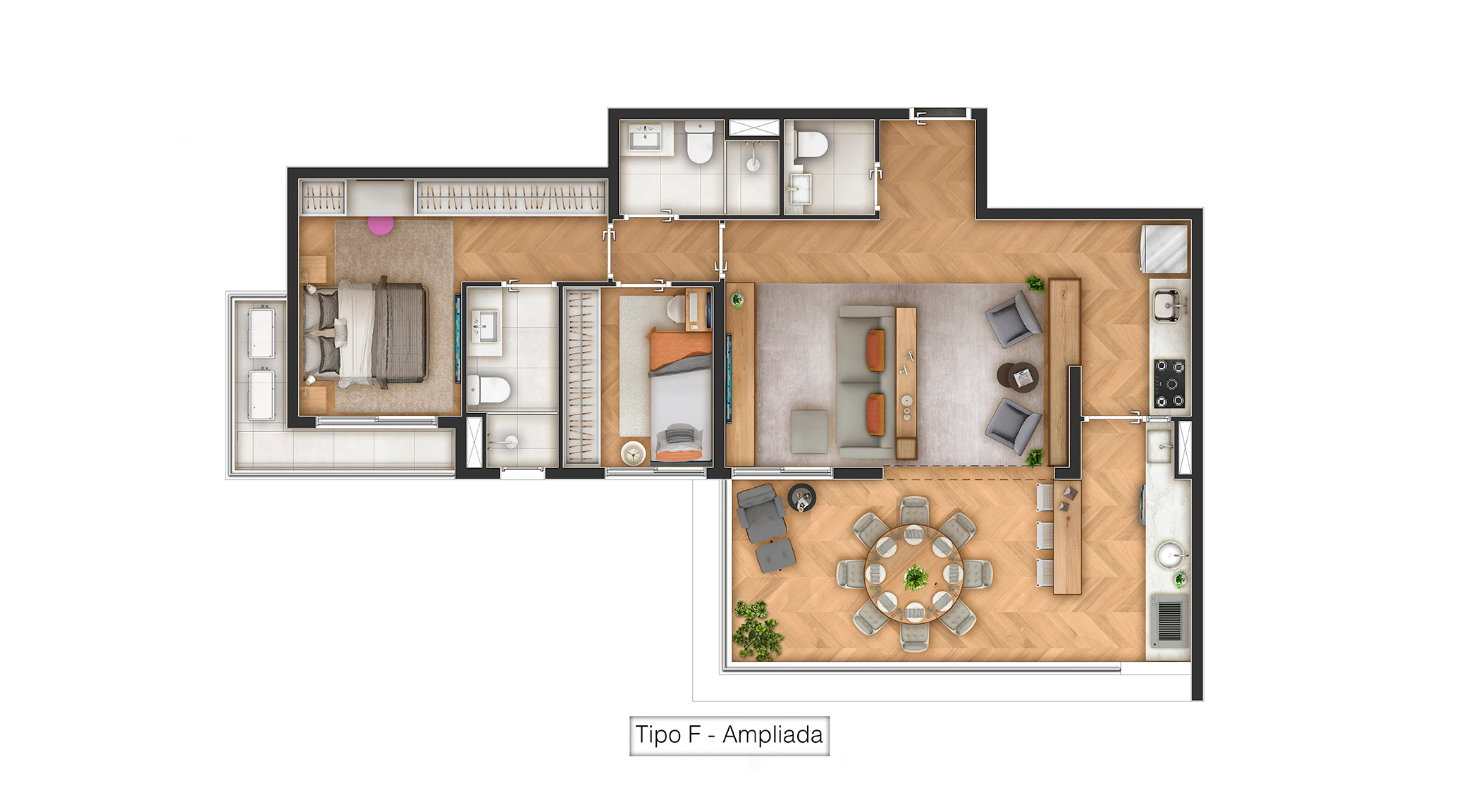 Arch Boa Vista Residence — 2 Dormitórios com 1 Suíte | 88 m² - Opção com Sala Ampliada