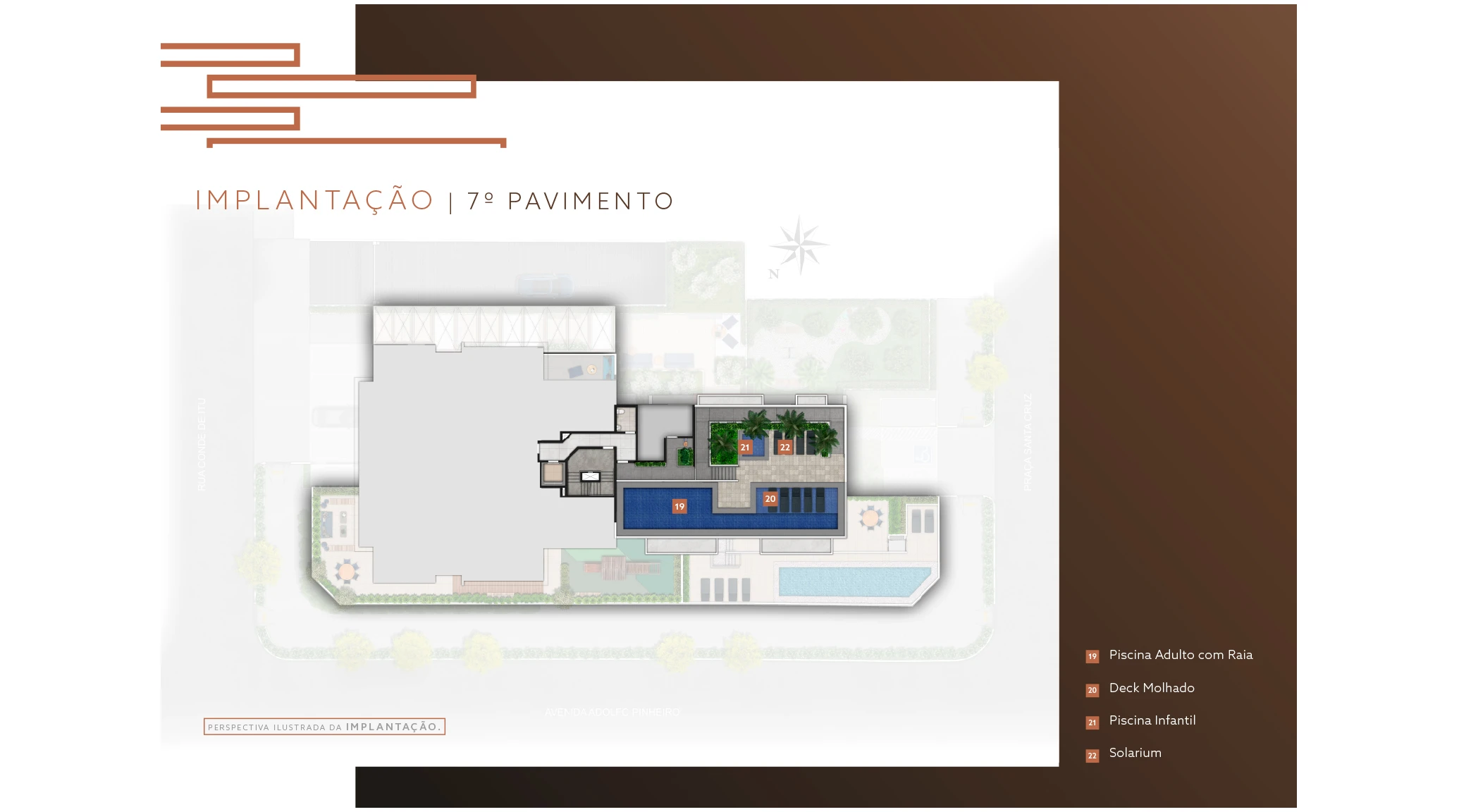 Arch Boa Vista Residence — Implantação do 7º Pavimento | Rooftop