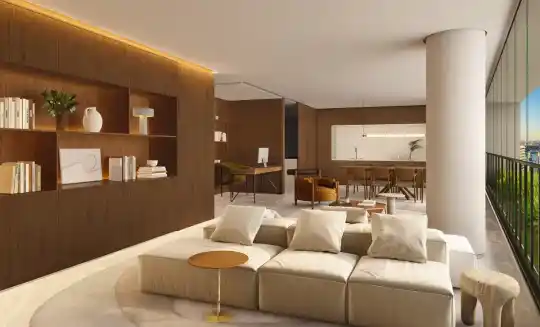TESS Brooklin — Perspectiva ilustrada — Living — 170 m²