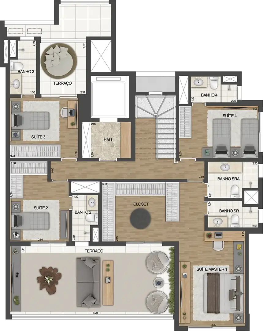 LE JARDIN Ibirapuera — 316 m² — duplex inferior, final 2