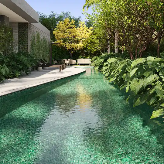 ISA Brooklin — Perspectiva ilustrada — Piscina externa