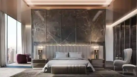 Saffire by Elie Saab — Apartamento — suíte master, perspectiva ilustrada