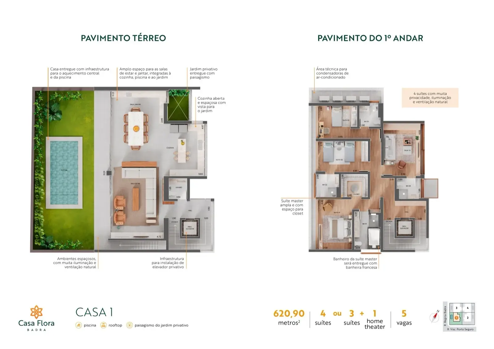 Planta ilustrativa — Casa Flora Badra