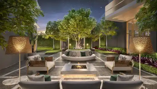 Saffire by Elie Saab — Perspectiva ilustrada — Praça central