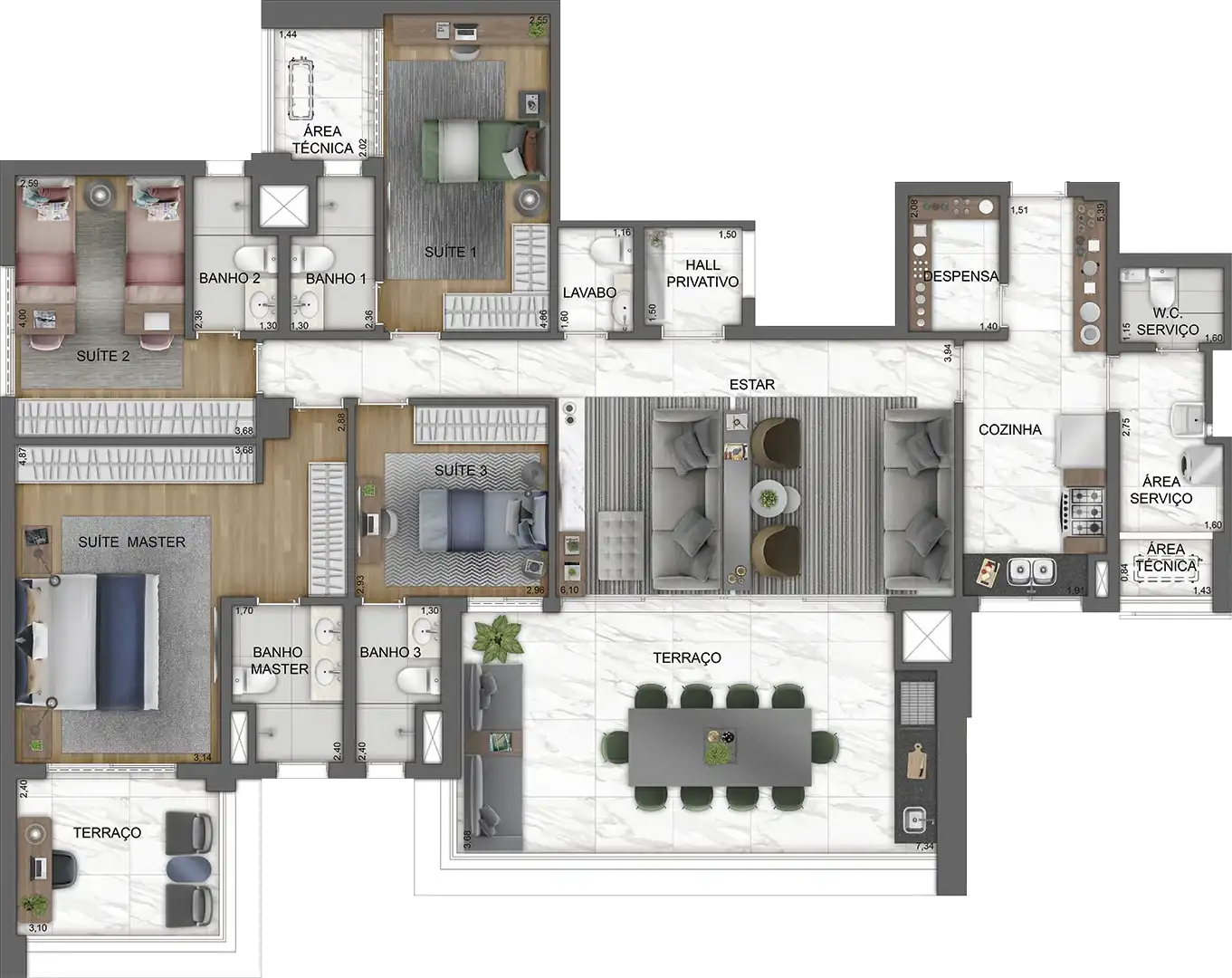 HAUTE Brooklin by Ez — 185 m² — tipo, final 1