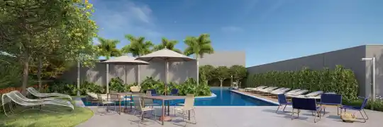 SP 360° Smart Living by Eztec — Perspectiva ilustrada — Solário e deck molhado